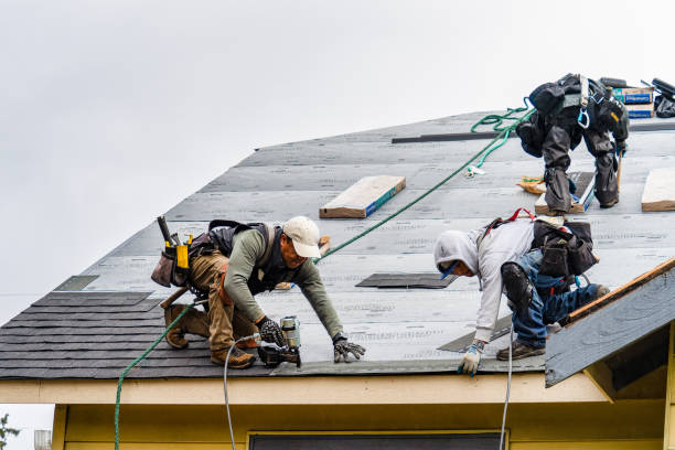 Professional Gutter Installation technician working in West Barnstable, MA
